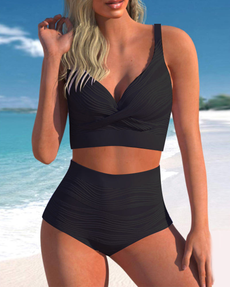 Lynor™ | High Waist Solid Color Bikini Set