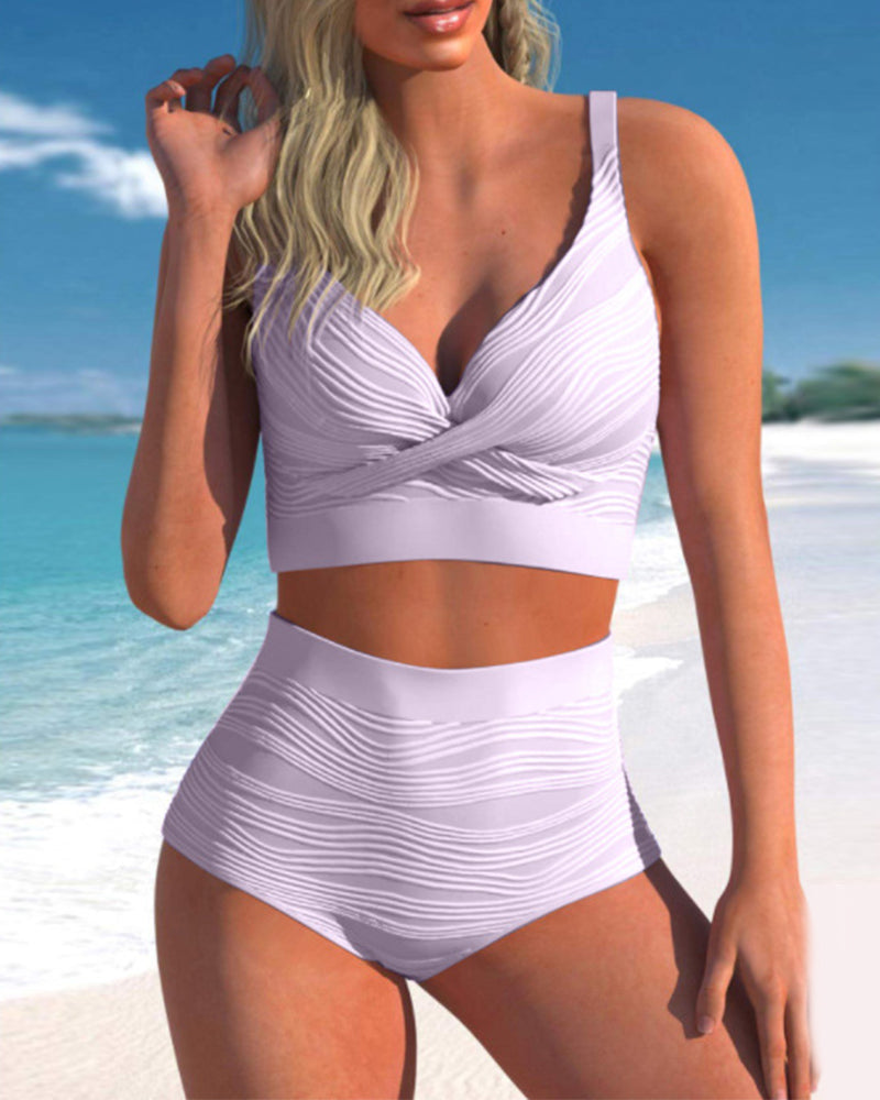 Lynor™ | High Waist Solid Color Bikini Set