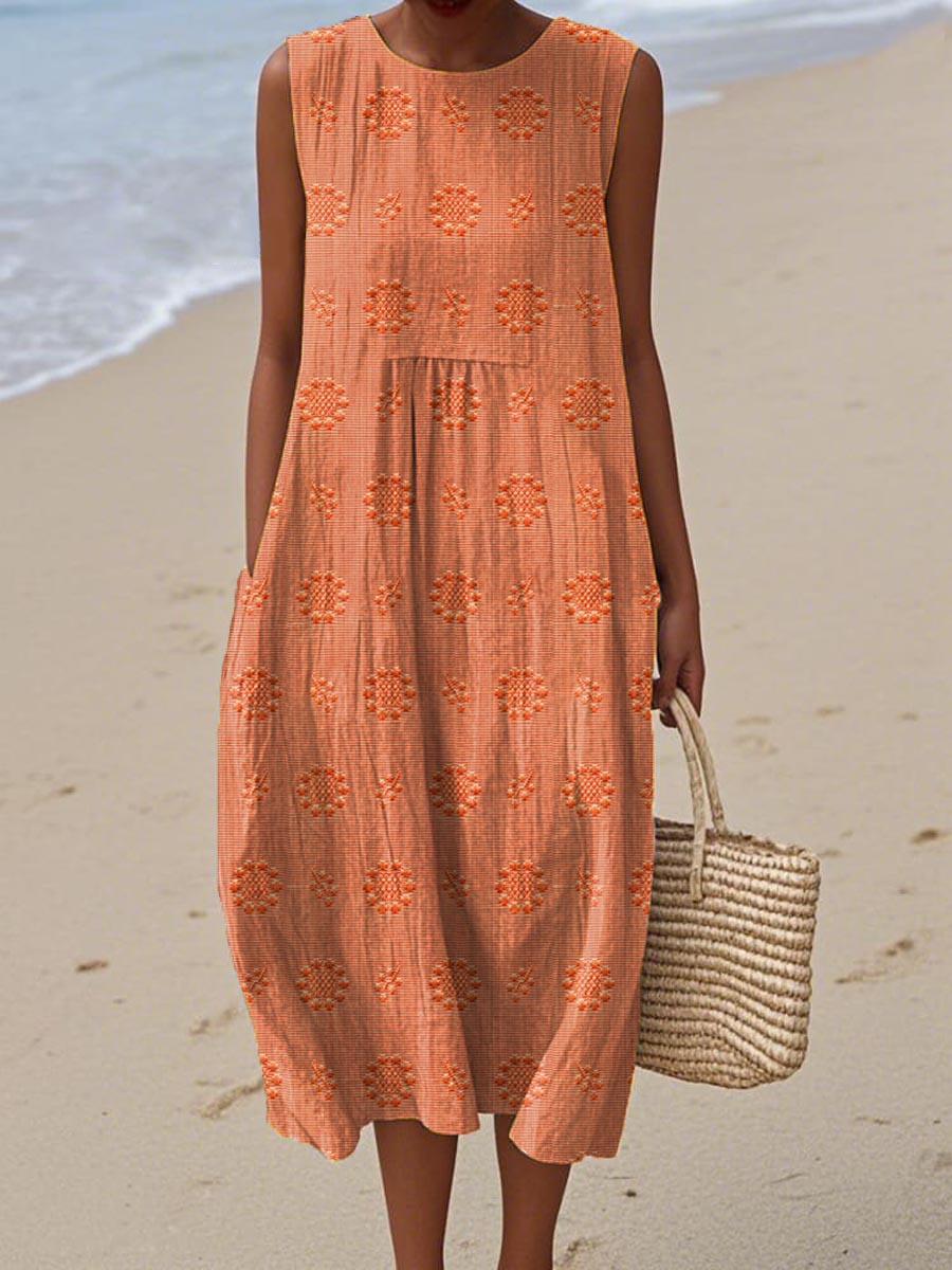 Lynor™ Sleeveless Dress with Pockets – Chic & Practical