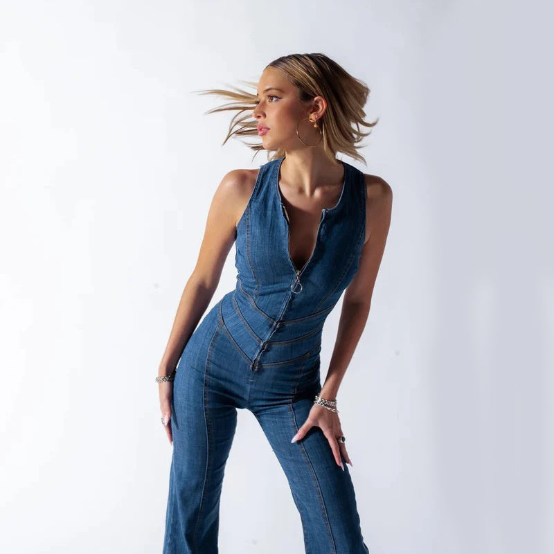 Lynor™ | Denim Style & Comfort Jumpsuit