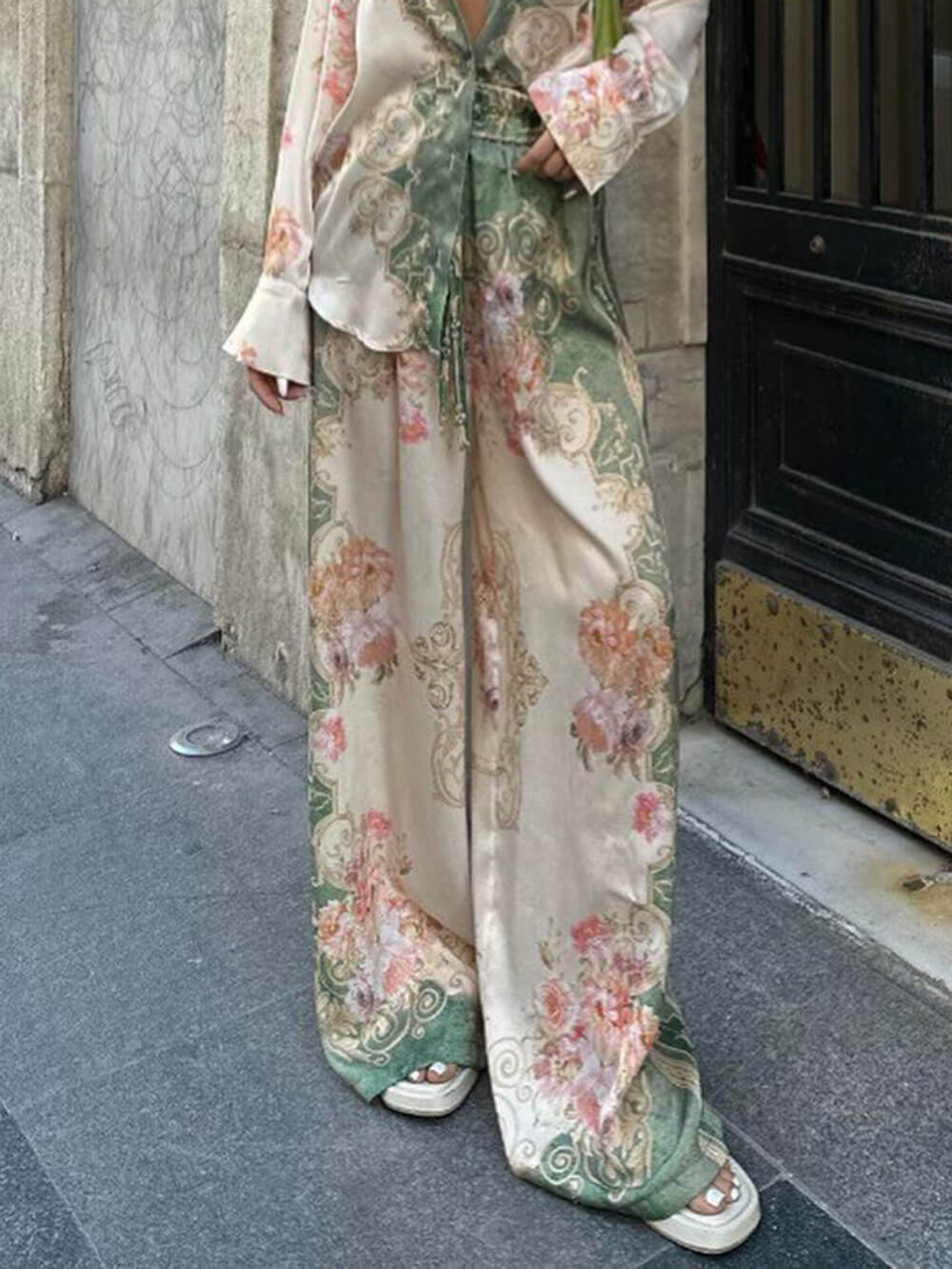 Lynor™ | Baroque Satin Two-Piece Set