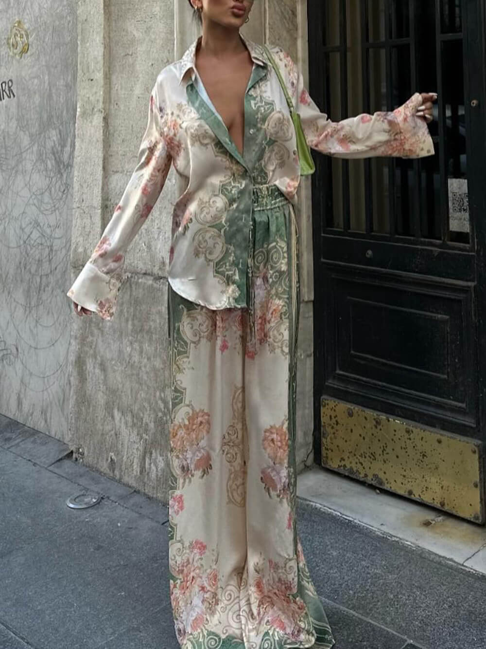 Lynor™ | Baroque Satin Two-Piece Set