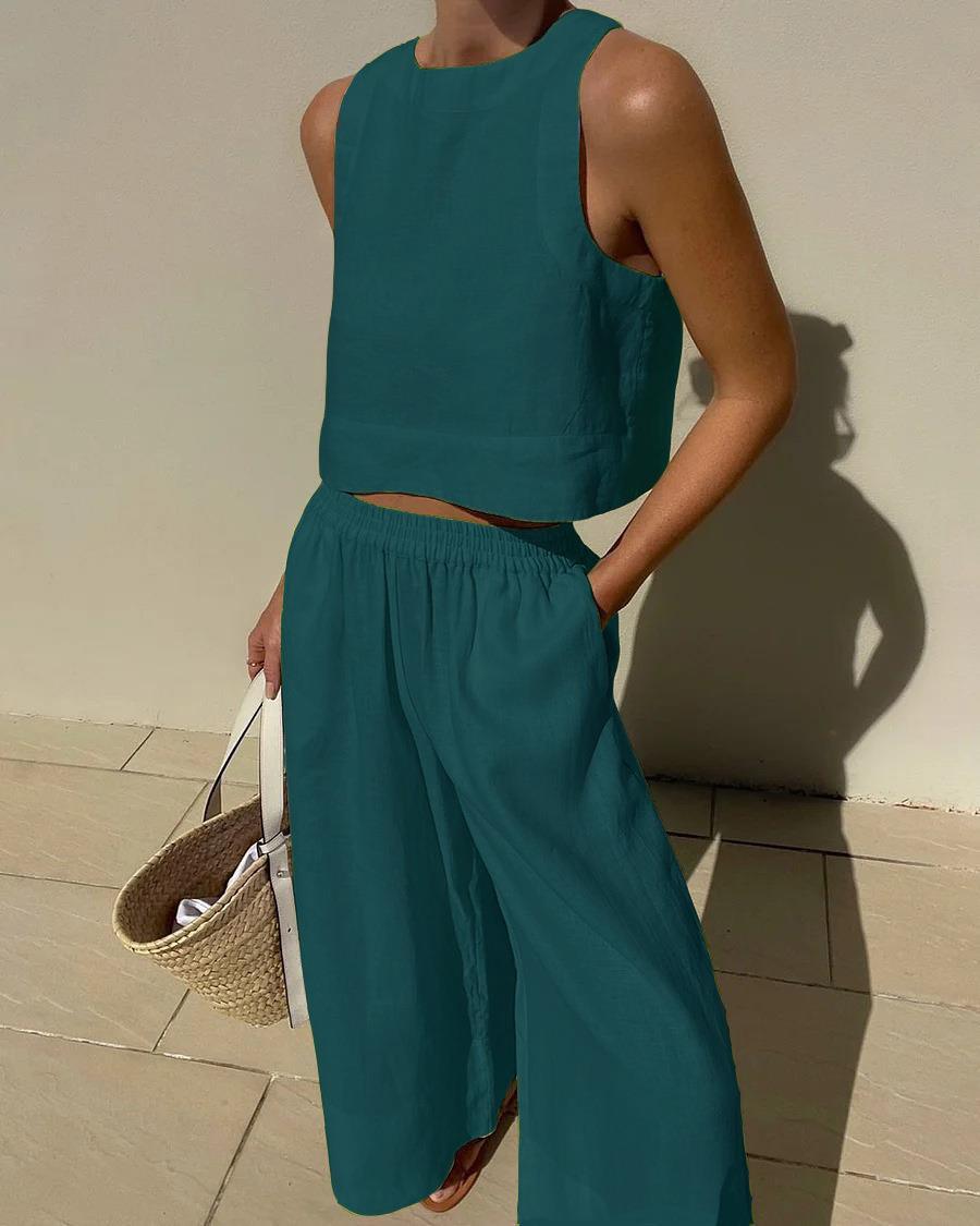 Lynor™ | Sleeveless Two-Piece Set