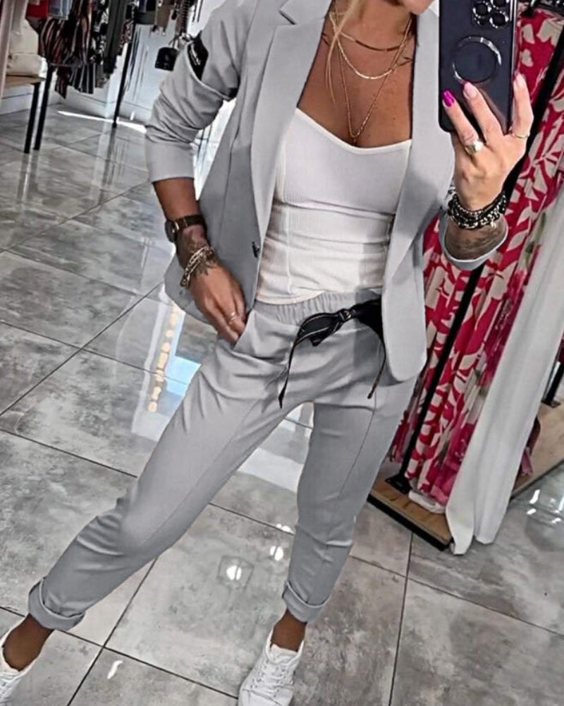 Lynor™ | TOP, JACKET AND PANTS SET