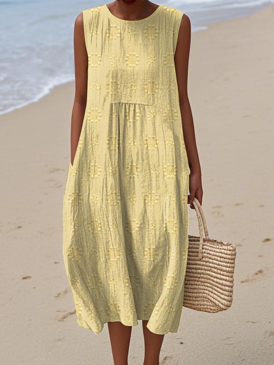 Lynor™ Sleeveless Dress with Pockets – Chic & Practical