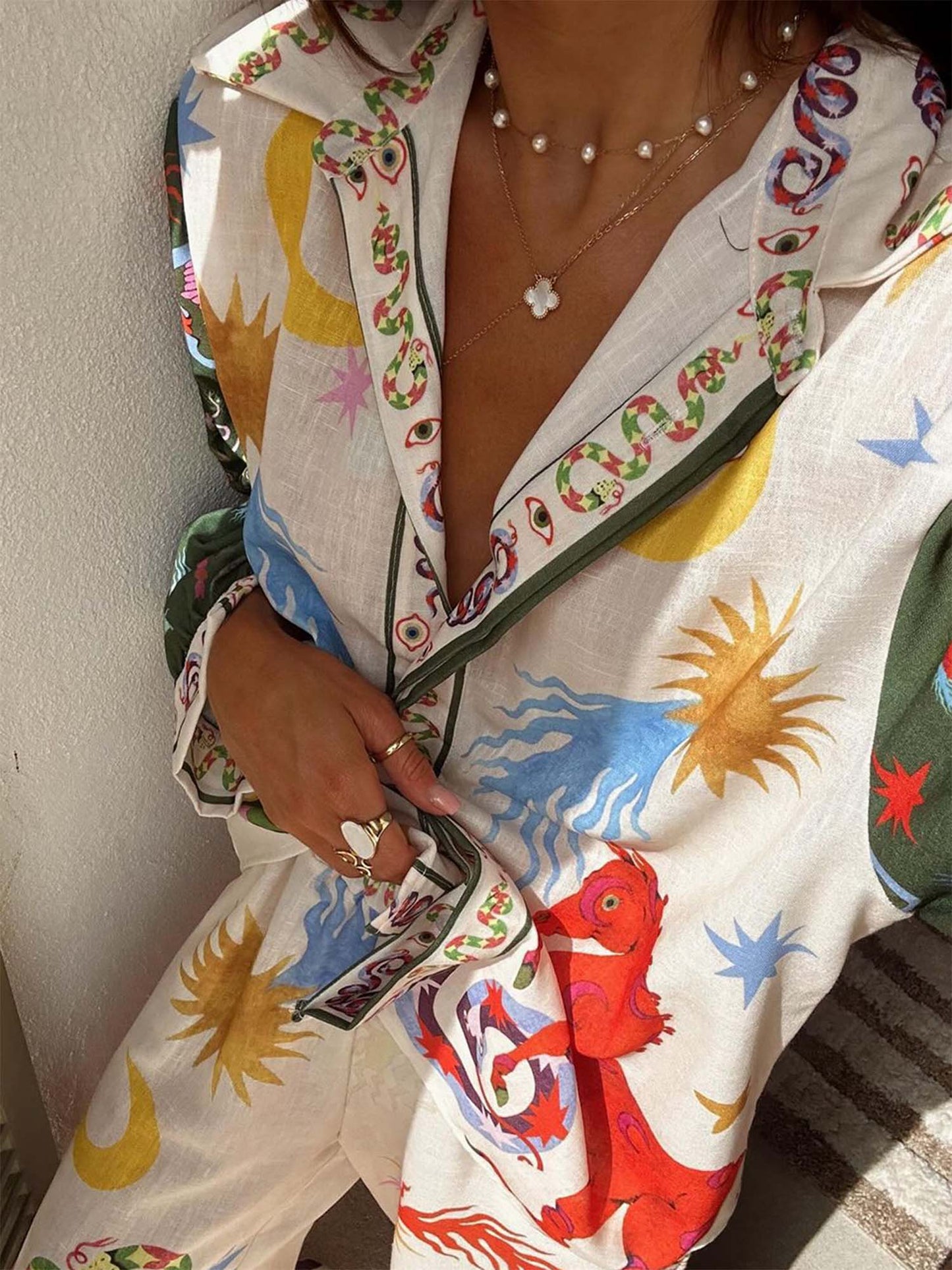 Lynor™ | Tropical Print Two-Piece Set