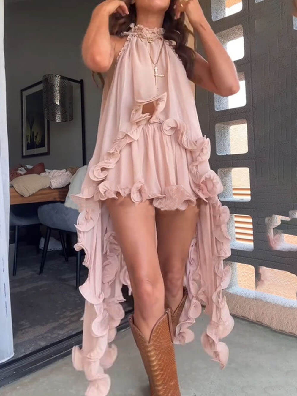 Lynor™ | Ruffled Hem & Elastic Waist Shorts