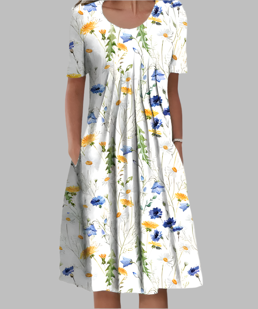 Lynor™ | Elegant Draped Midi Dress