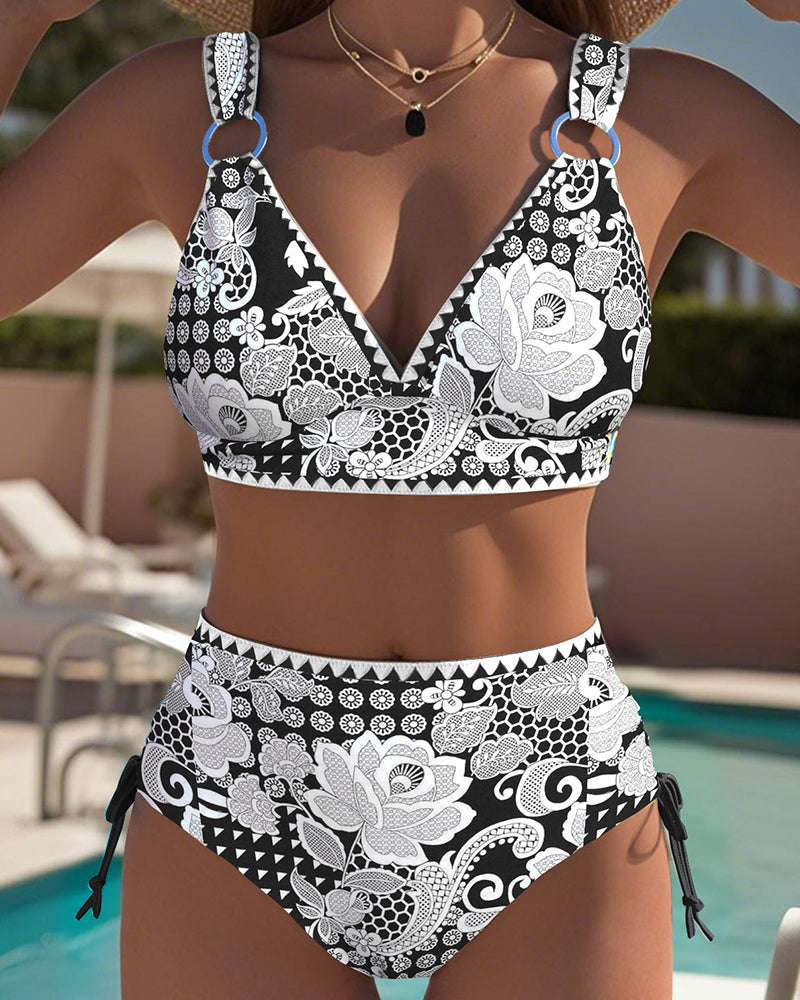 Lynor™ | Triangle Cut Printed Bikini