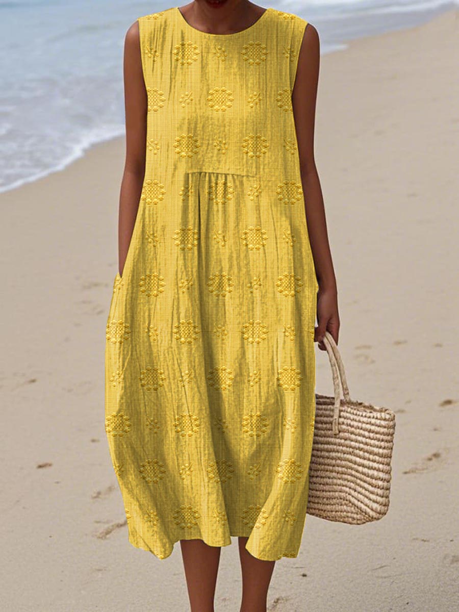 Lynor™ Sleeveless Dress with Pockets – Chic & Practical