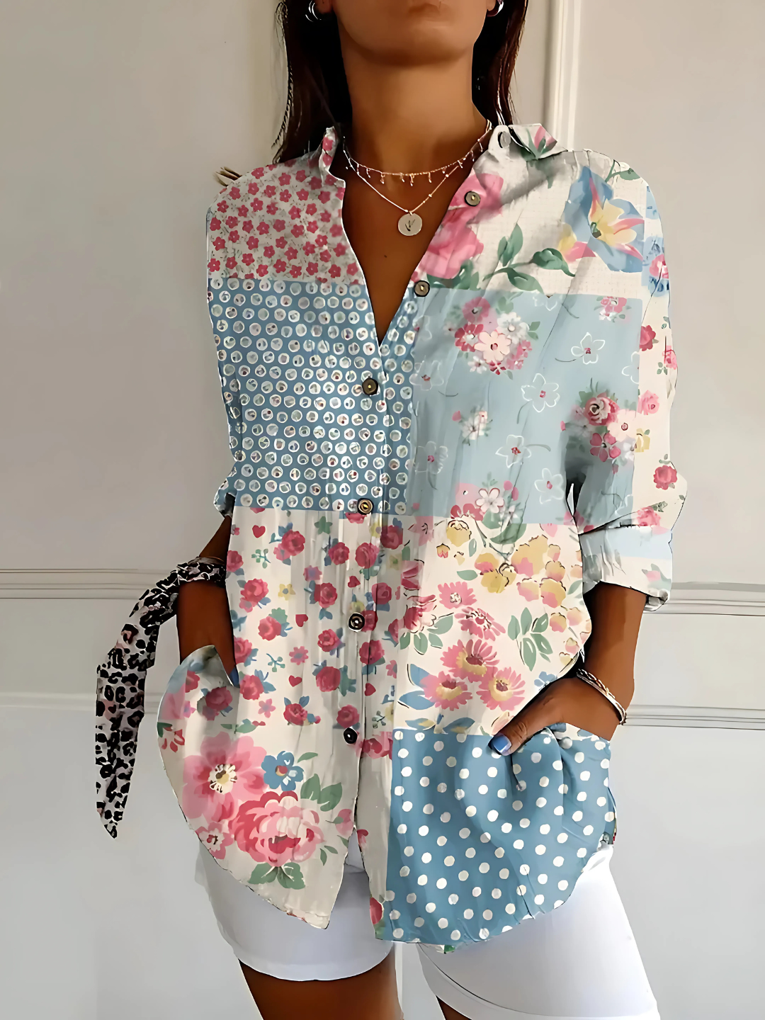 Lynor™ | Viviana Floral Wave Blouse Effortless Chic