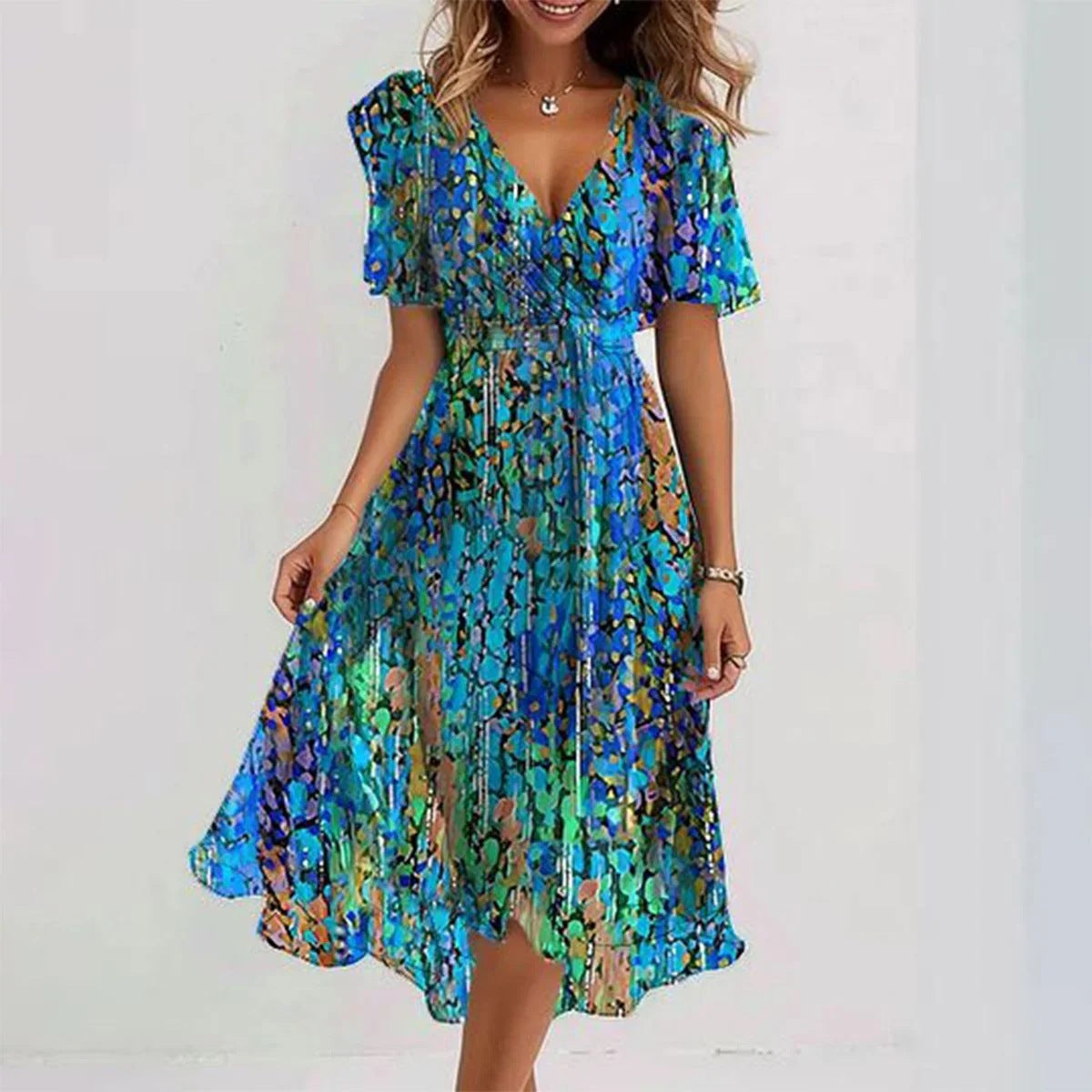 Lynor™ | Elegant Short Sleeve Dress