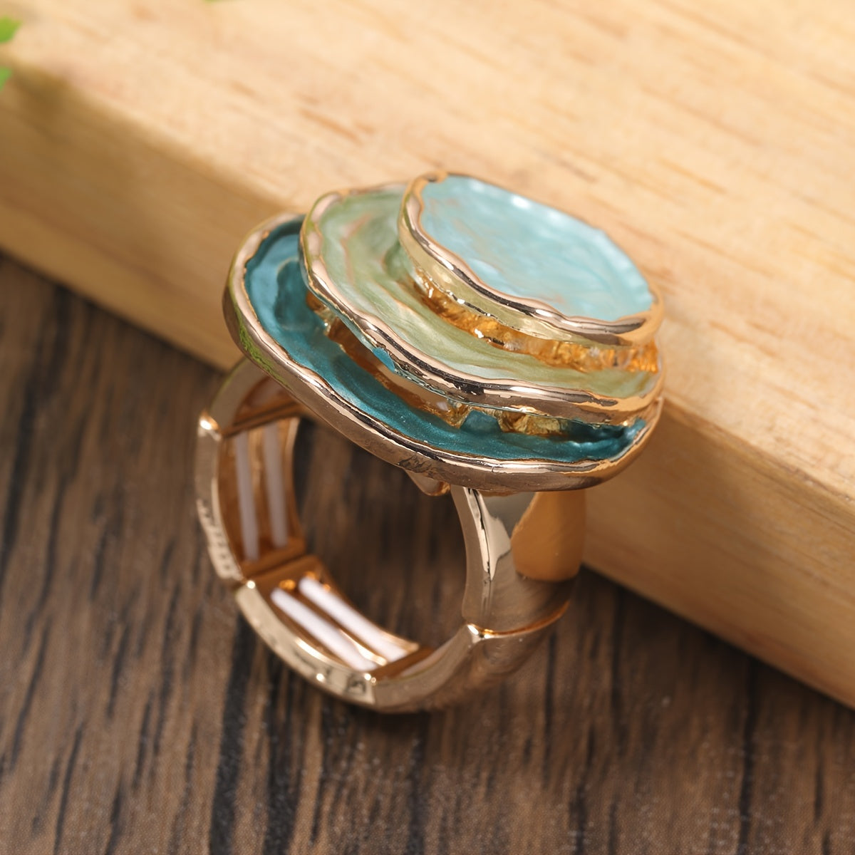 Lynor™ | Boho Three-Layer Enamel Ring