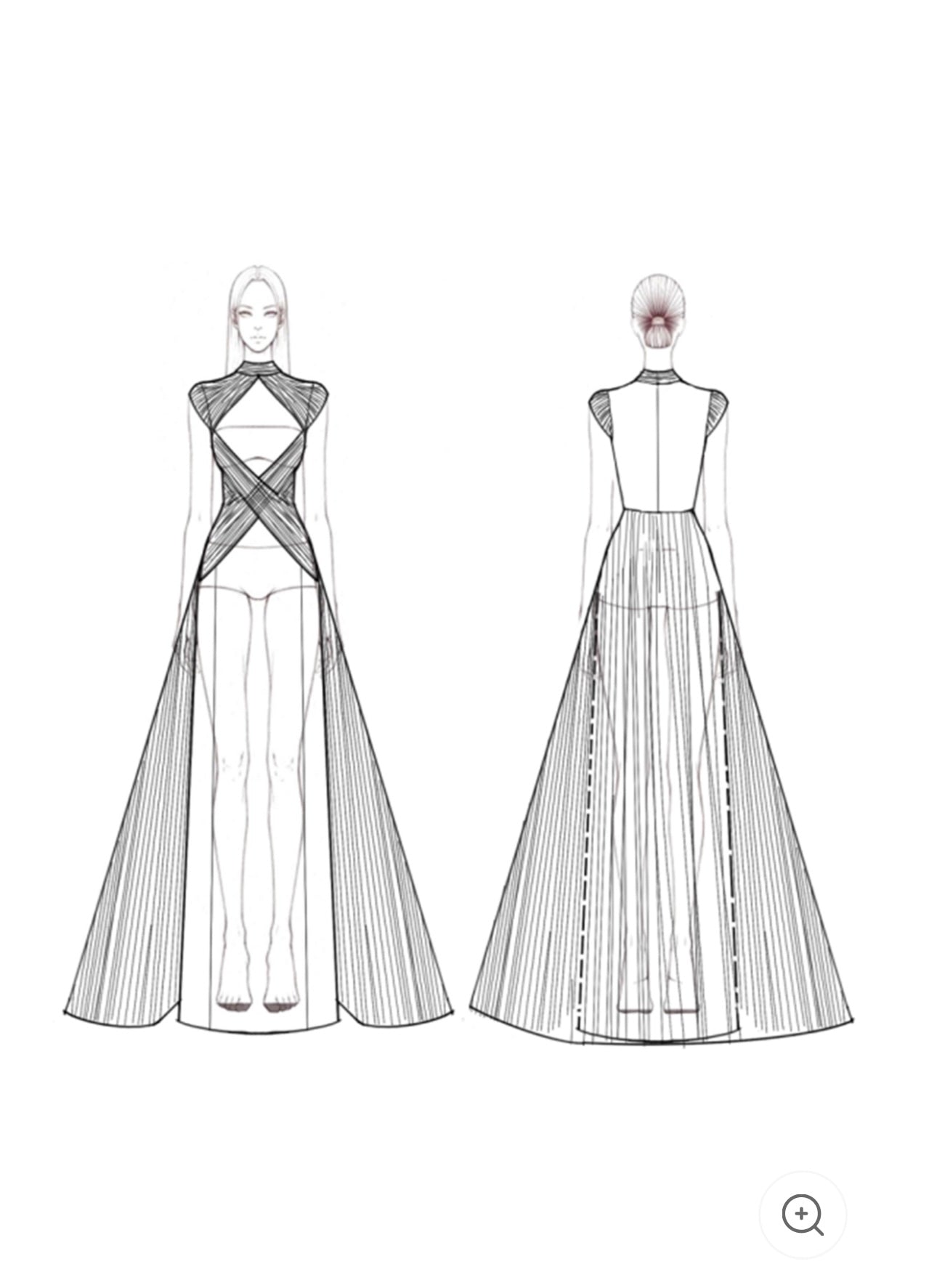 Lynor™ | Sculptural Lavender Evening Dress