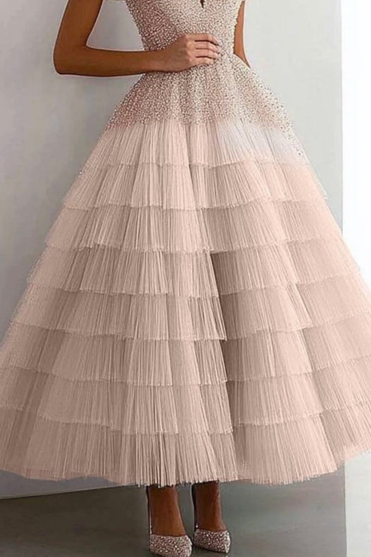 Lynor™ | Off-Shoulder Mesh Evening Dress