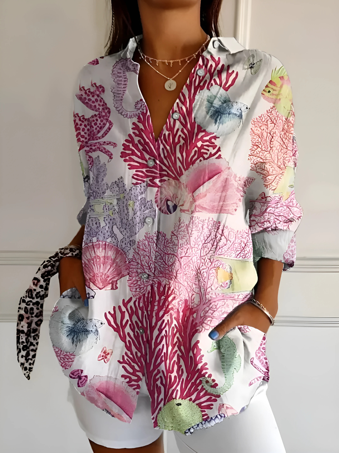 Lynor™ | Viviana Floral Wave Blouse Effortless Chic
