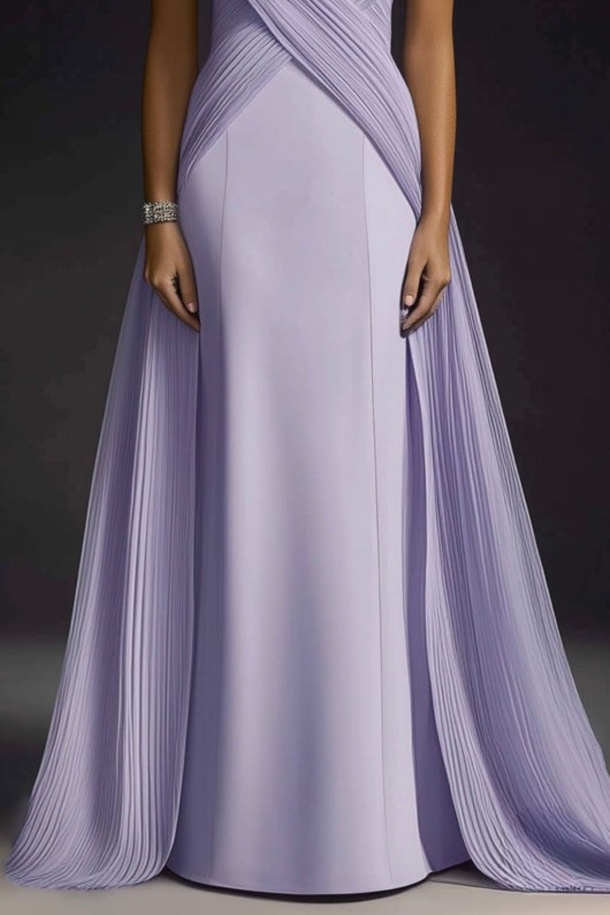 Lynor™ | Sculptural Lavender Evening Dress