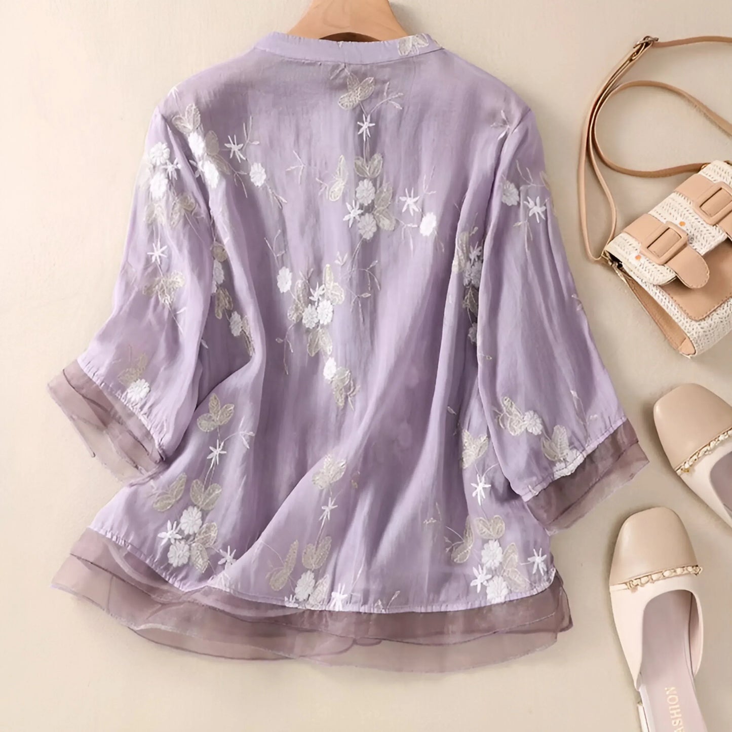 Lynor™ | Embroidered Cotton Top
