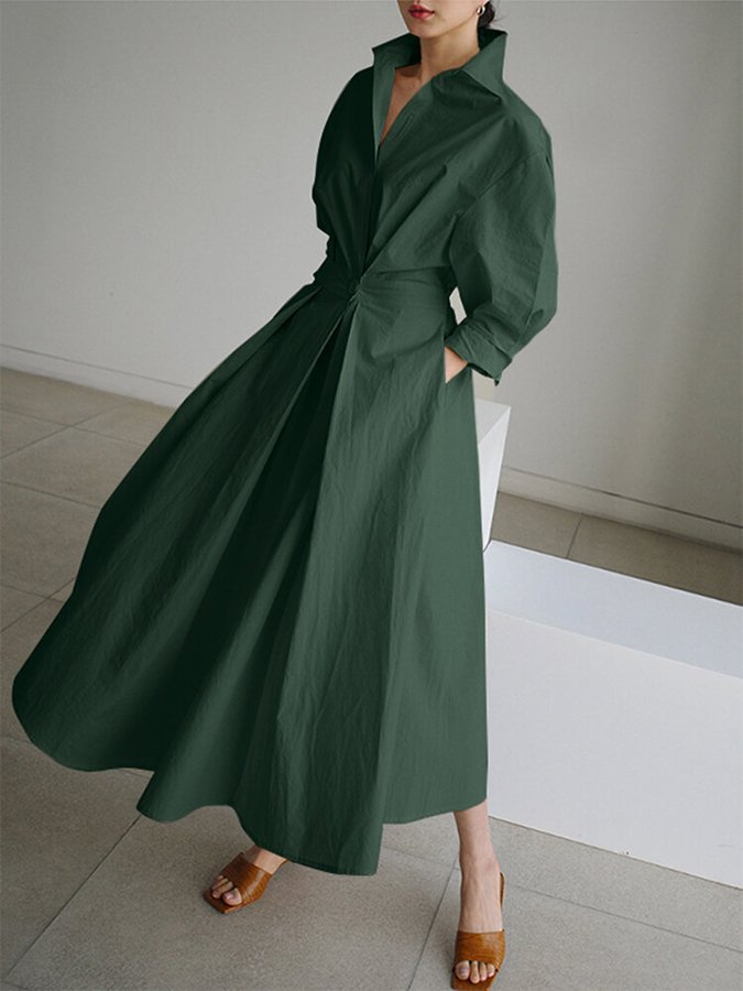 Lynor™ | Long Dress – Effortless Elegance with a Flowing Silhouette