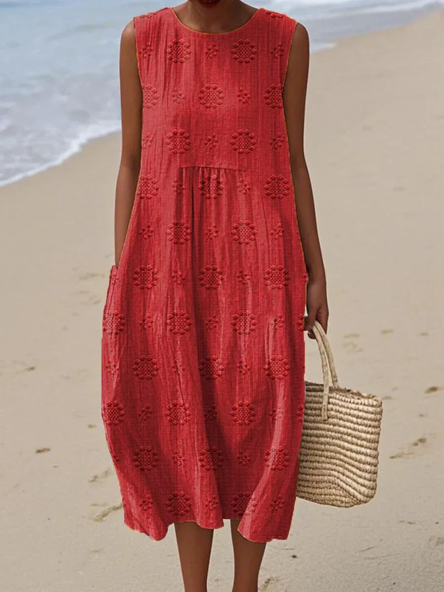 Lynor™ Sleeveless Dress with Pockets – Chic & Practical