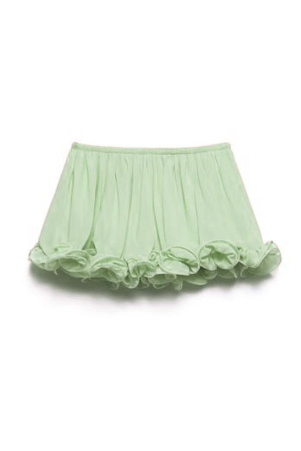 Lynor™ | Ruffled Hem & Elastic Waist Shorts