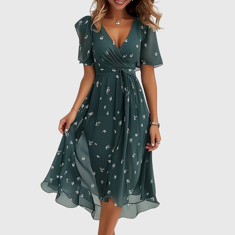 Lynor™ | Floral Elegance Summer Dress
