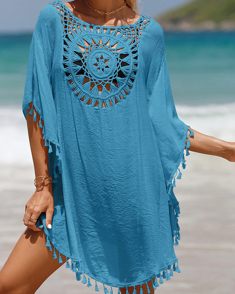 Lynor™ | Breezy Beach Cover-Up with Chic Tassel Details