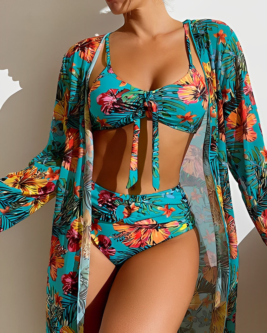 Lynor™ | Luxe Bikini & Matching Cover-Up Set for Effortless Elegance