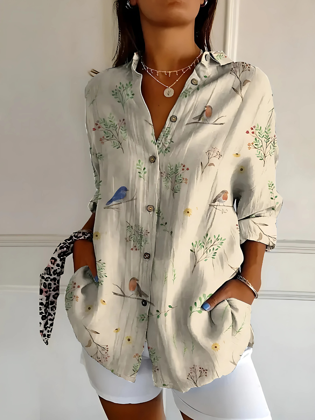 Lynor™ | Viviana Floral Wave Blouse Effortless Chic