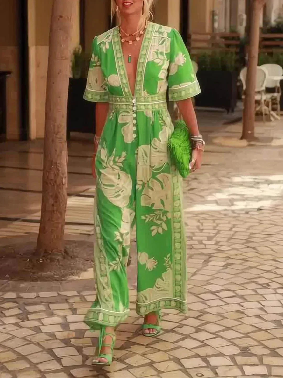 Lynor™ | Fresh Summer Vacation Floral Print Jumpsuit