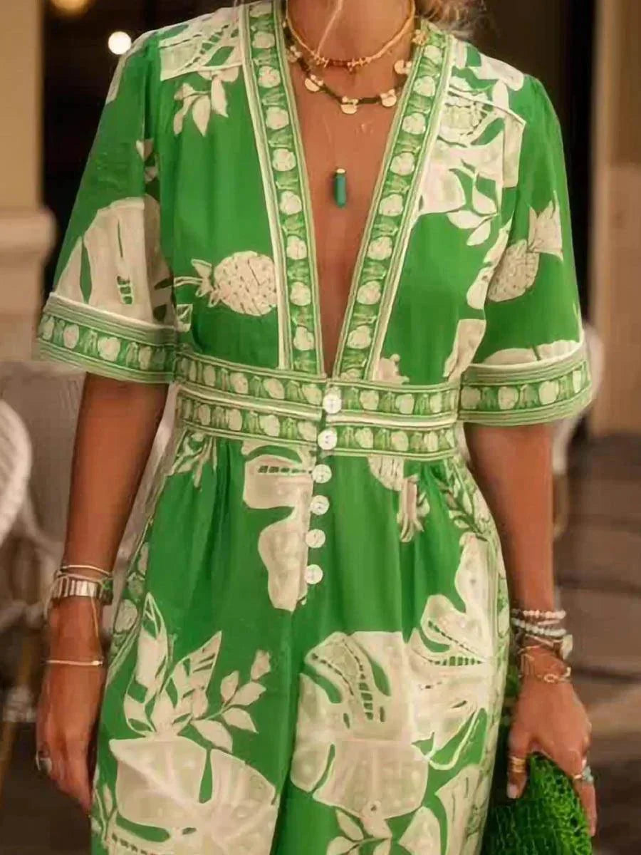 Lynor™ | Fresh Summer Vacation Floral Print Jumpsuit