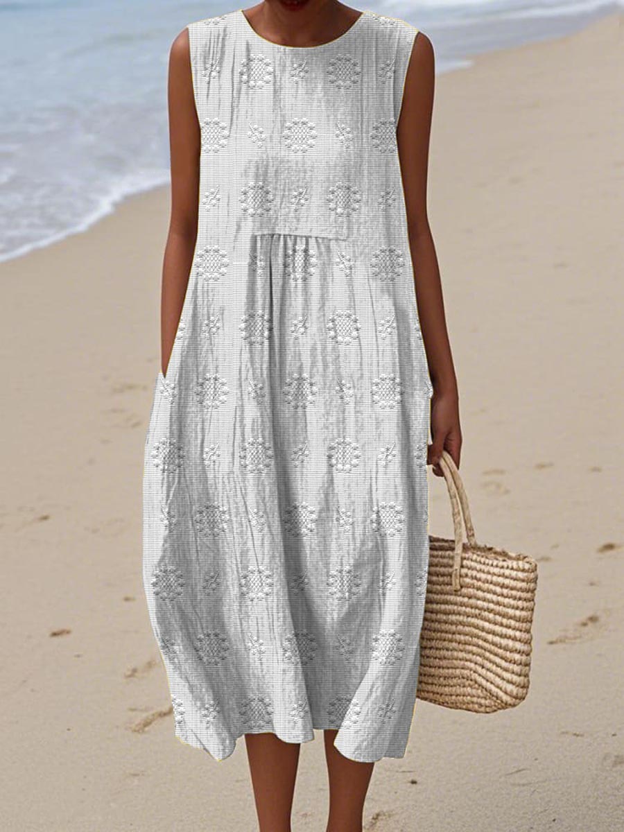 Lynor™ Sleeveless Dress with Pockets – Chic & Practical