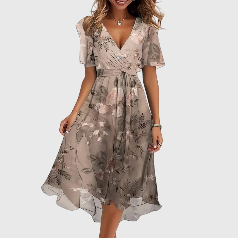 Lynor™ | Floral Elegance Summer Dress