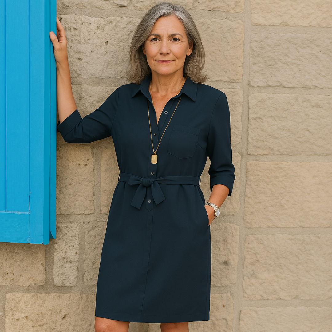 Lynor™ | Loose Knee-Length Shirt Dress
