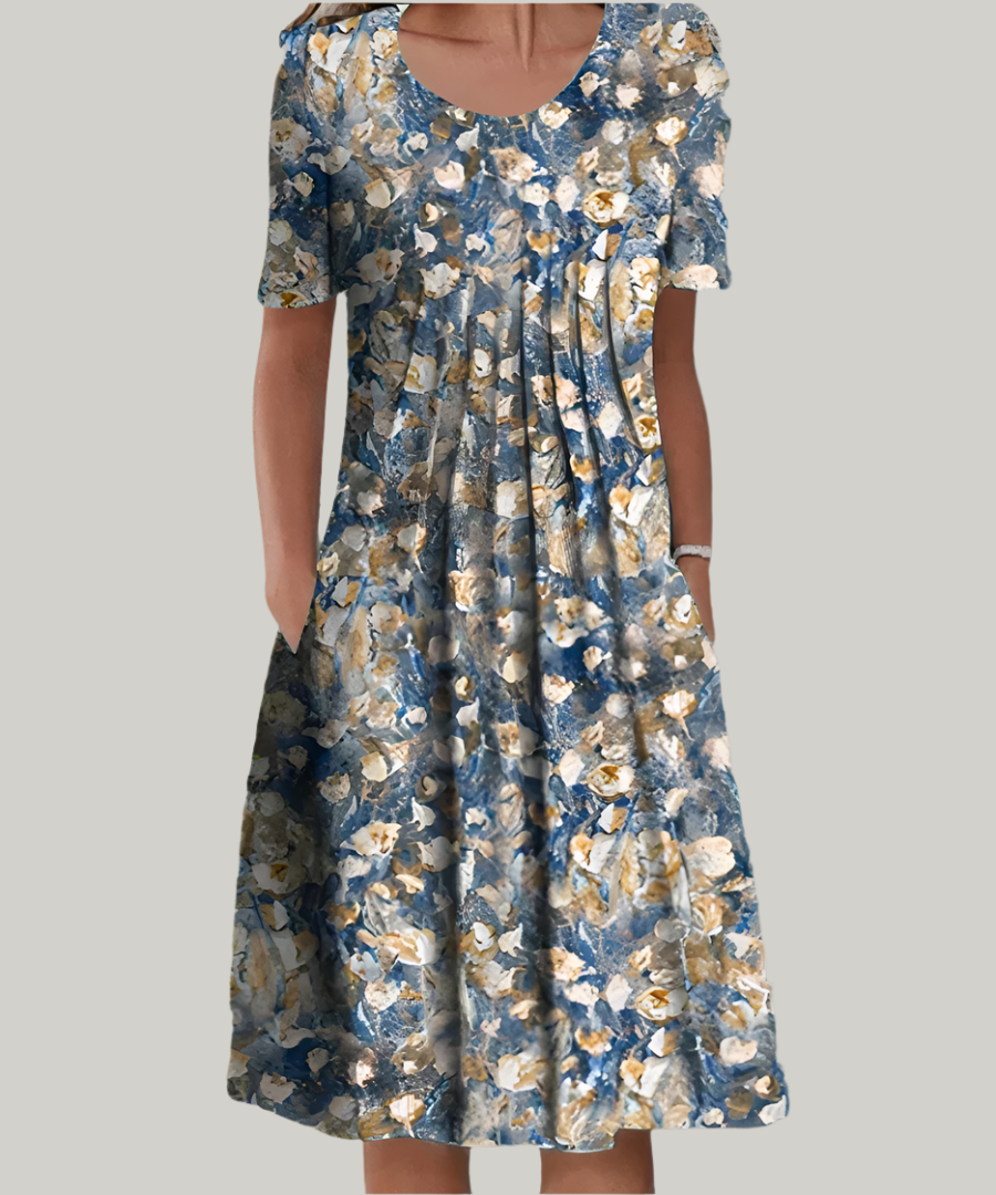 Lynor™ | Elegant Draped Midi Dress