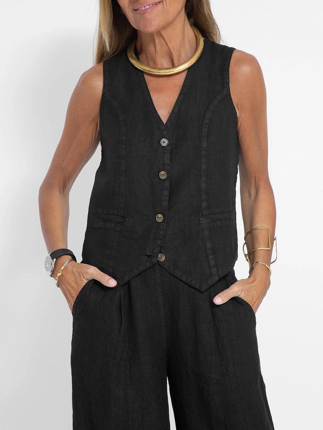 Lynor™ | Vest & Palazzo Pants Casual Set