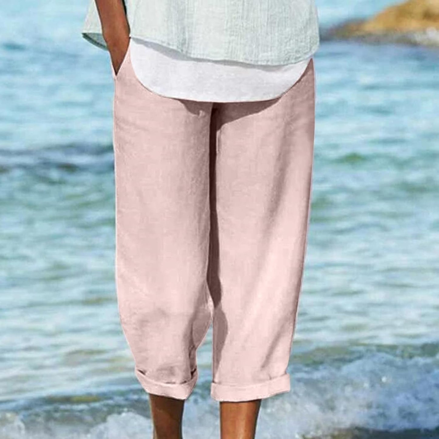 Lynor™ | Cropped Breezy Trousers for Light Everyday Elegance
