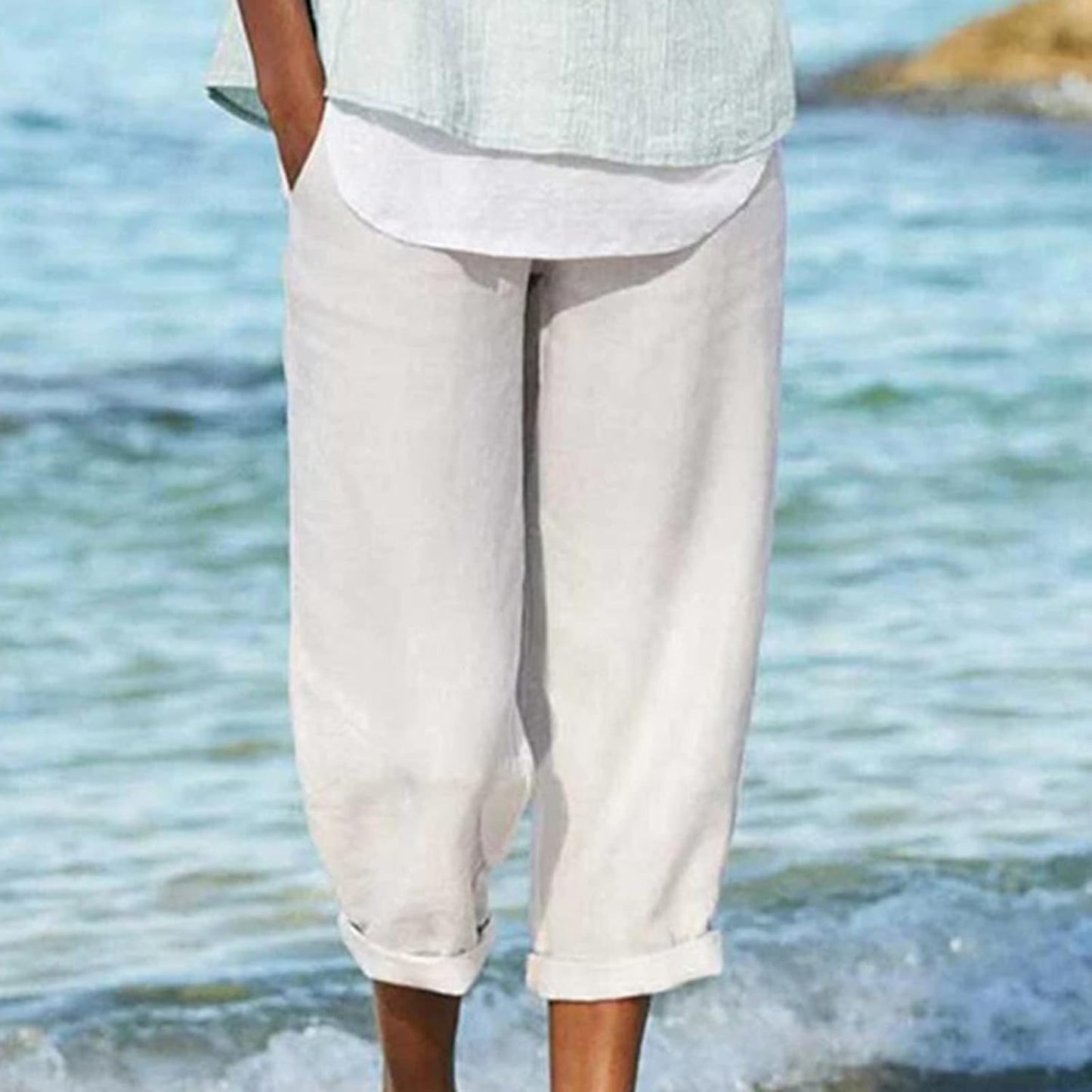 Lynor™ | Cropped Breezy Trousers for Light Everyday Elegance