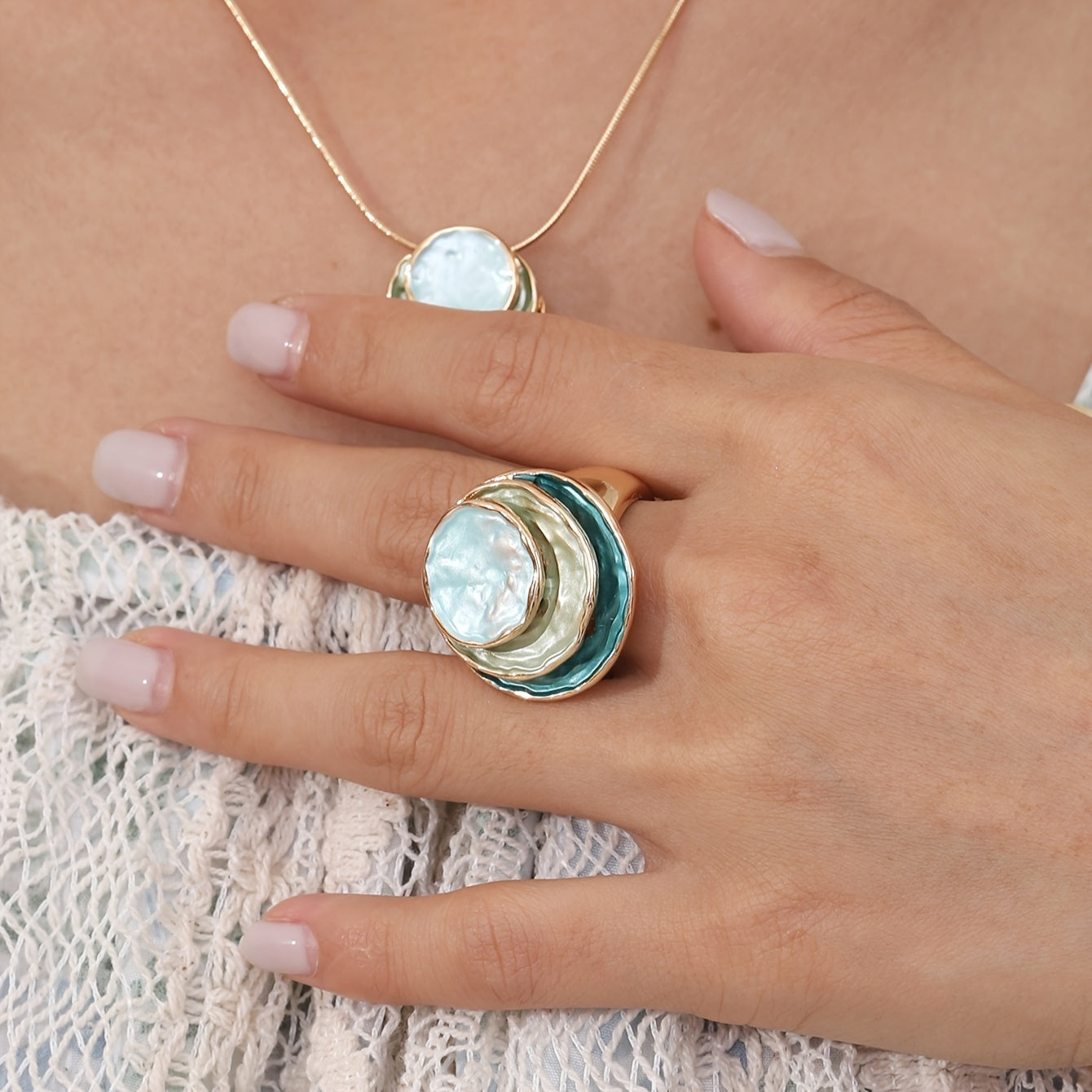 Lynor™ | Boho Three-Layer Enamel Ring