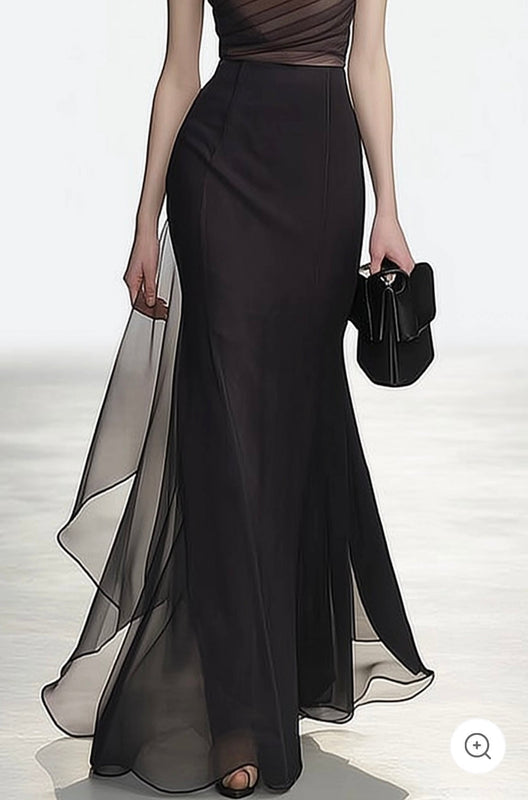 Lynor™ | Off-Shoulder Mesh Evening Dress