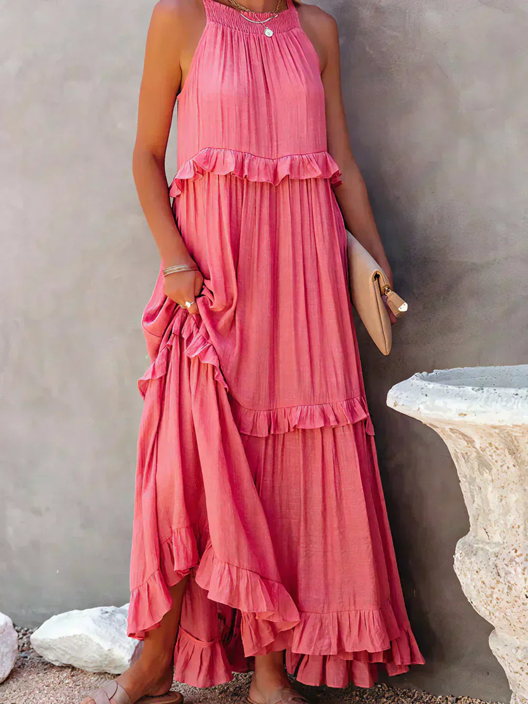 Lynor™ | Elegant Sleeveless Dress with Ruffles