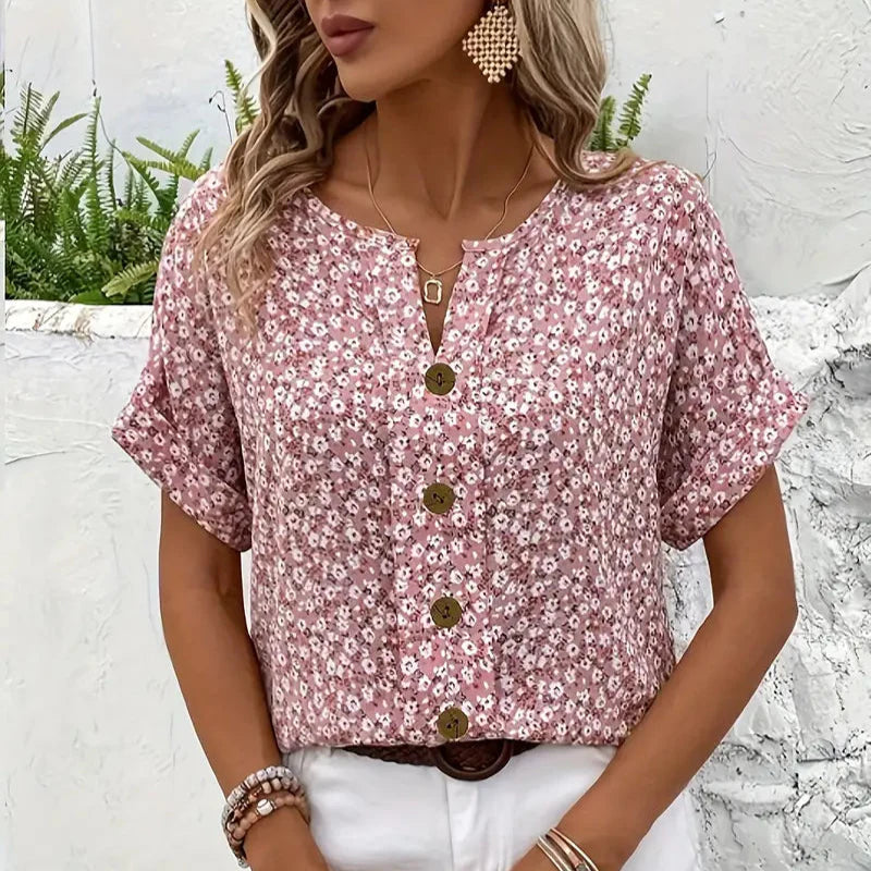 Lynor™ | Chic Floral Print Blouse