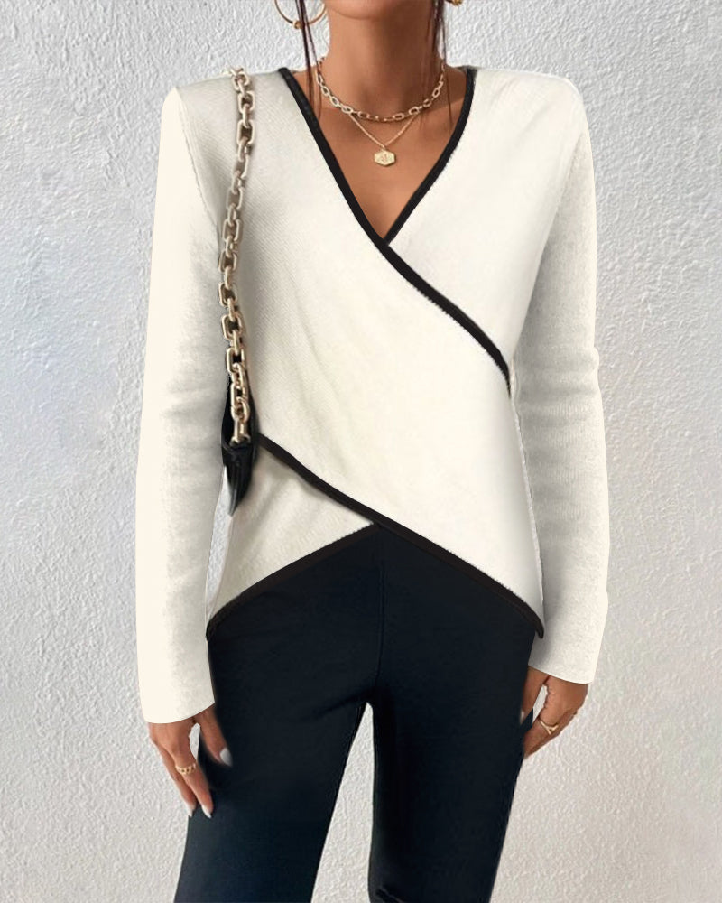 Lynor™ - Elegant V-Neck Top