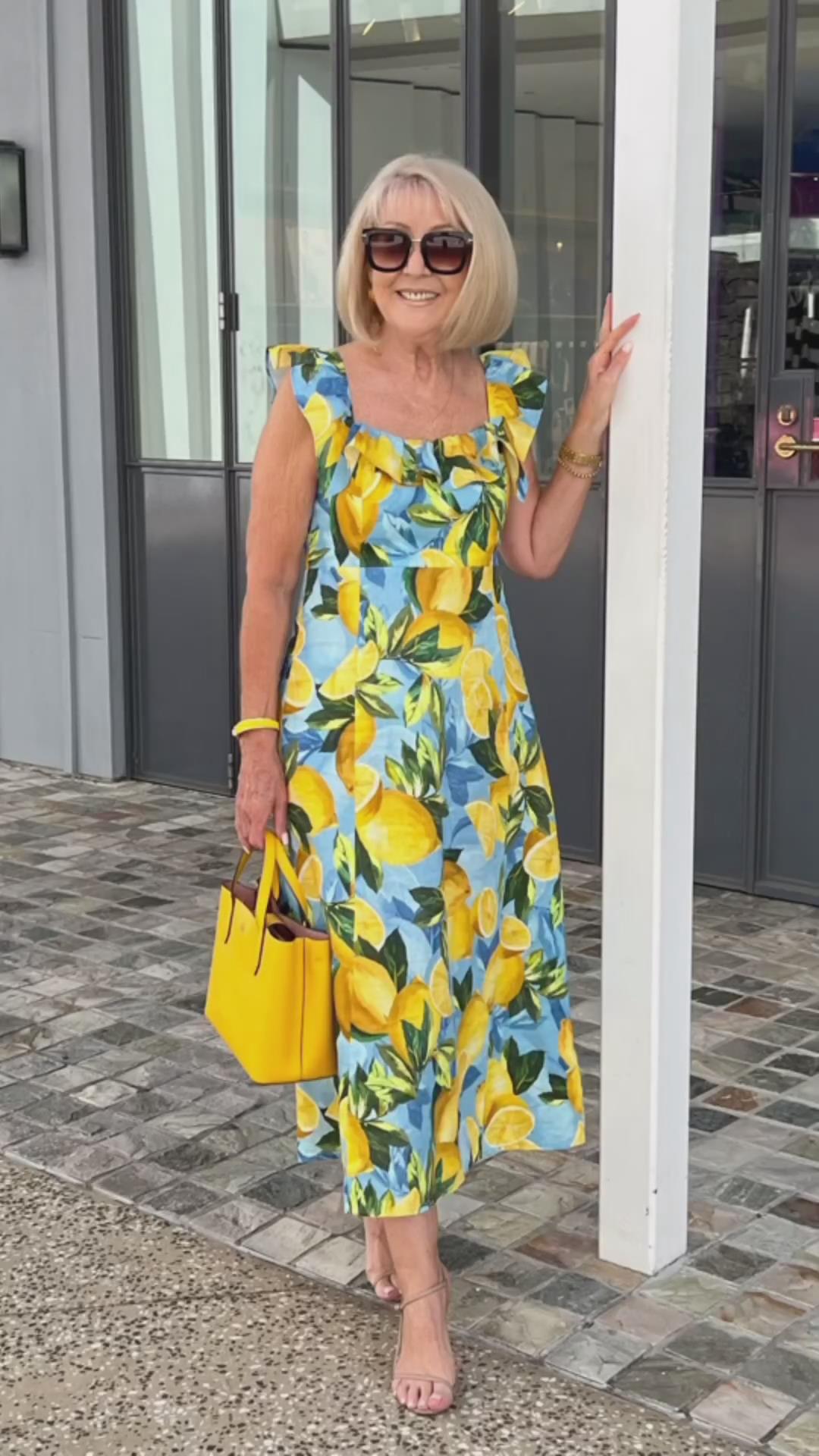 Lynor™ Limón – Summer Dress with Playful Lemon Print