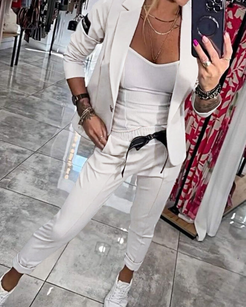 Lynor™ | TOP, JACKET AND PANTS SET