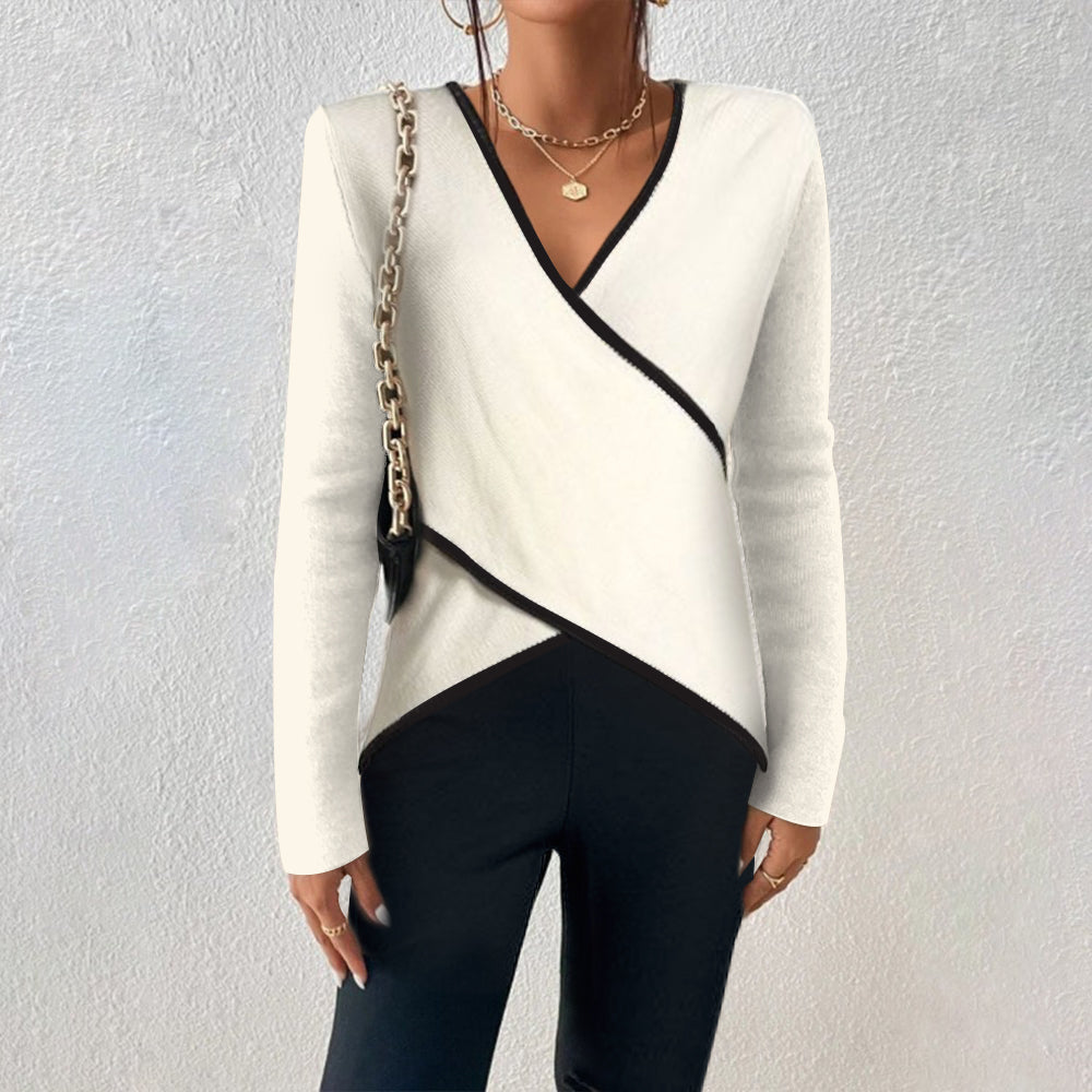 Lynor™ - Elegant V-Neck Top
