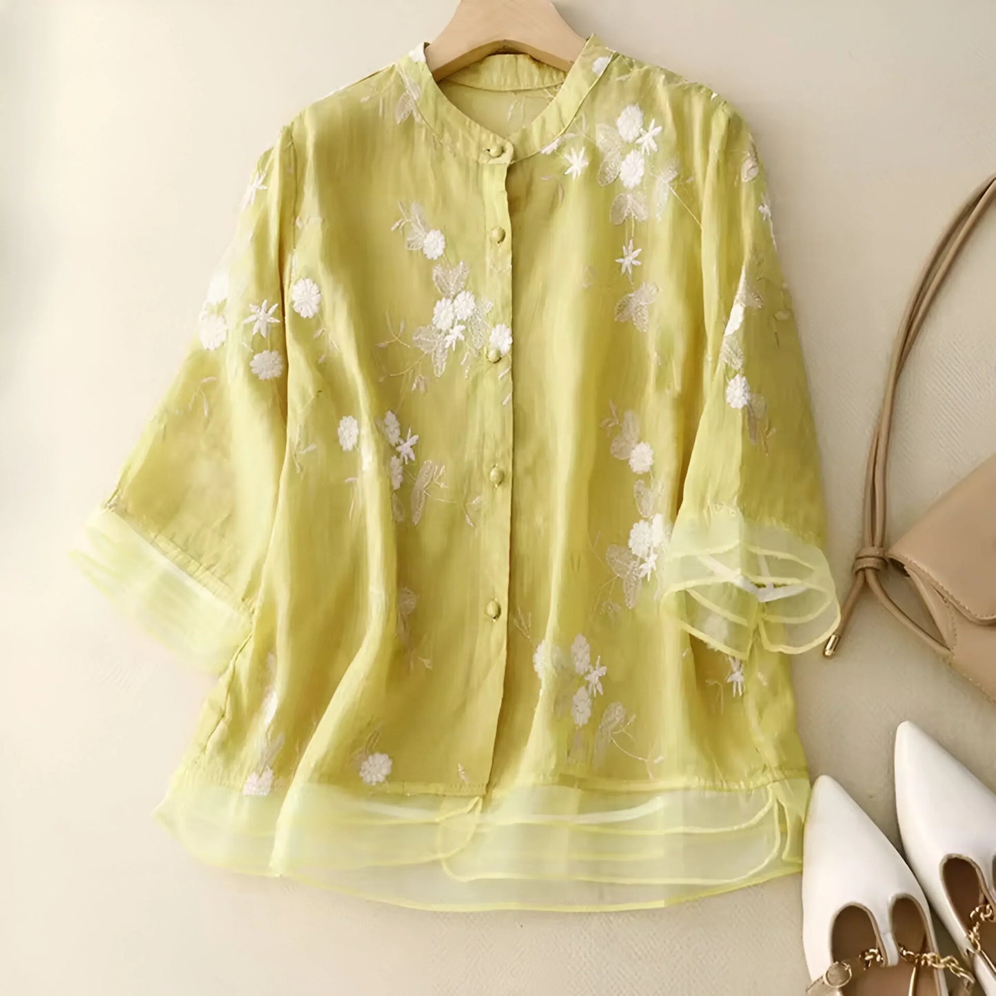 Lynor™ | Embroidered Cotton Top