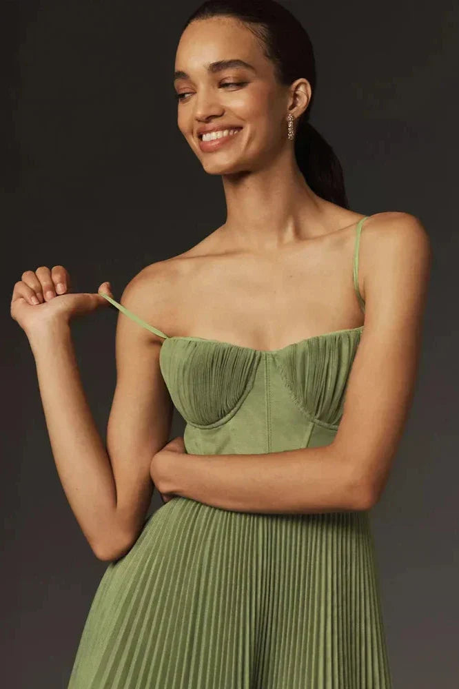 Lynor™ | Pleated Tulle Midi Dress Elegant Charm