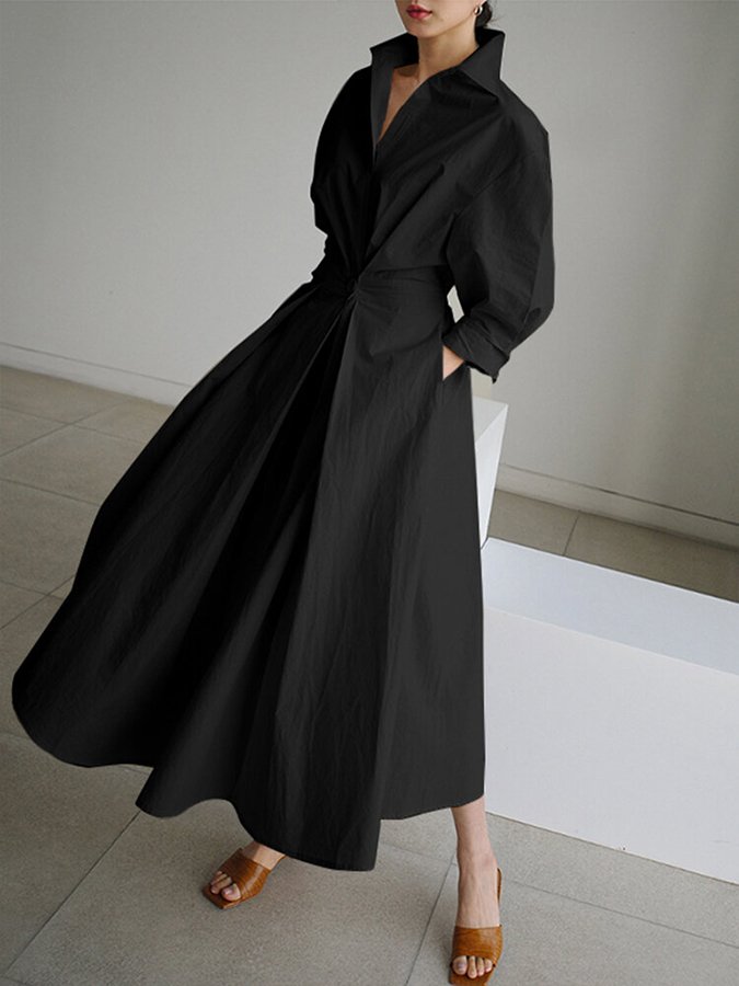Lynor™ | Long Dress – Effortless Elegance with a Flowing Silhouette