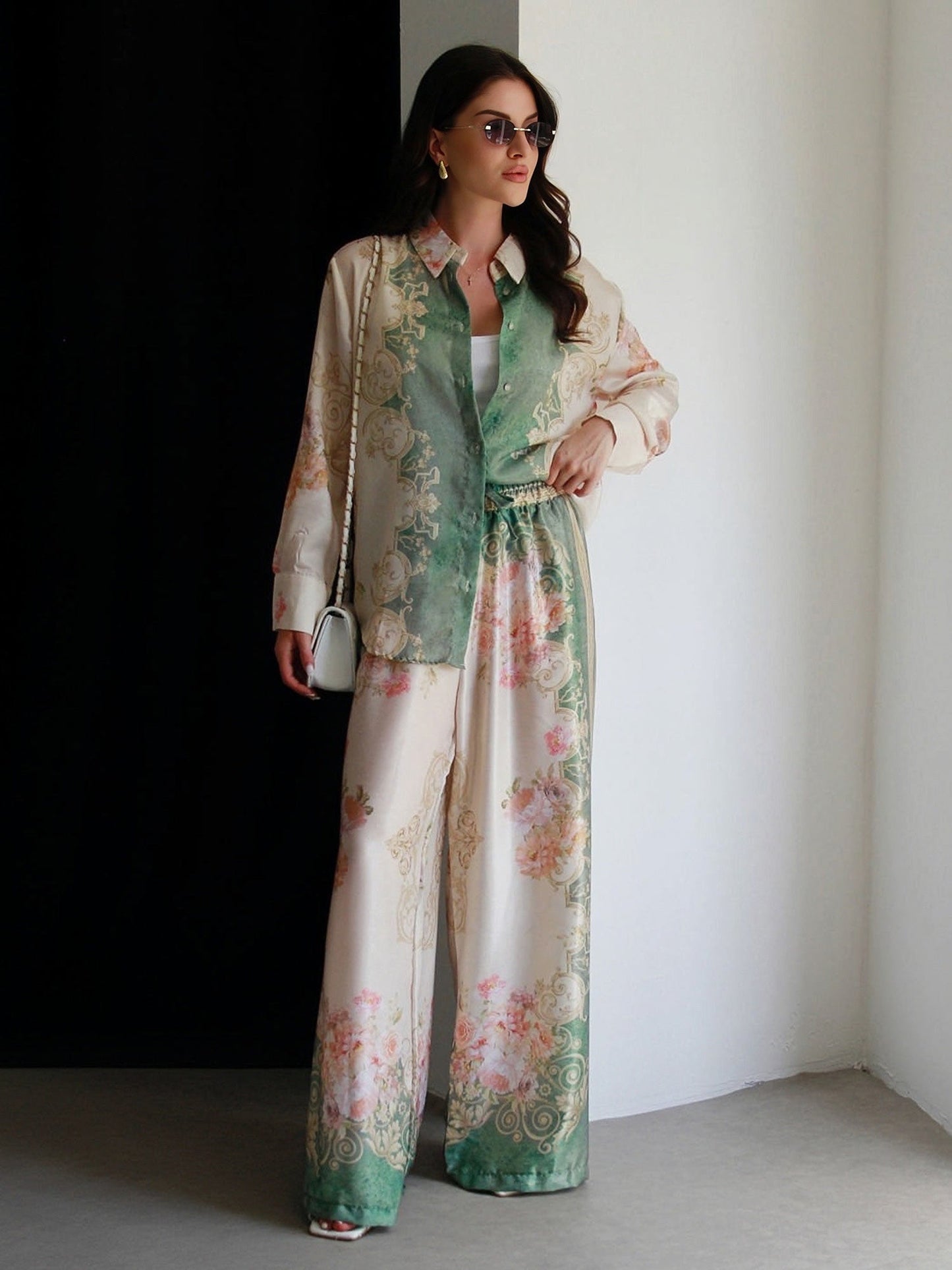 Lynor™ | Baroque Satin Two-Piece Set